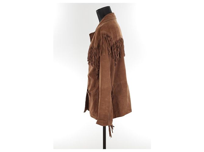 Laurence Dolige Giacca da cowboy in pelle Marrone - vista 3