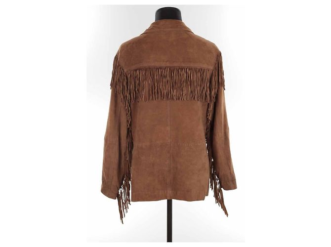 Laurence Dolige Giacca da cowboy in pelle Marrone - vista 4