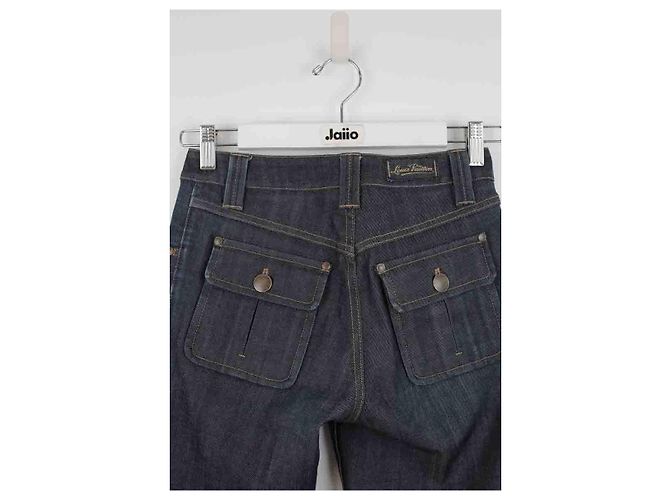 Louis Vuitton Jeans dritti in cotone Blu - vista 4