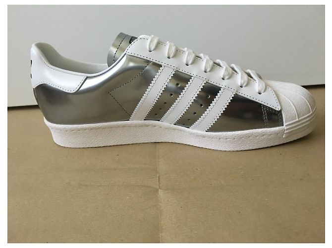 Baskets Prada Superstar - Projet Spécial Prada x Adidas - Édition Limitée Argenté - vue 10