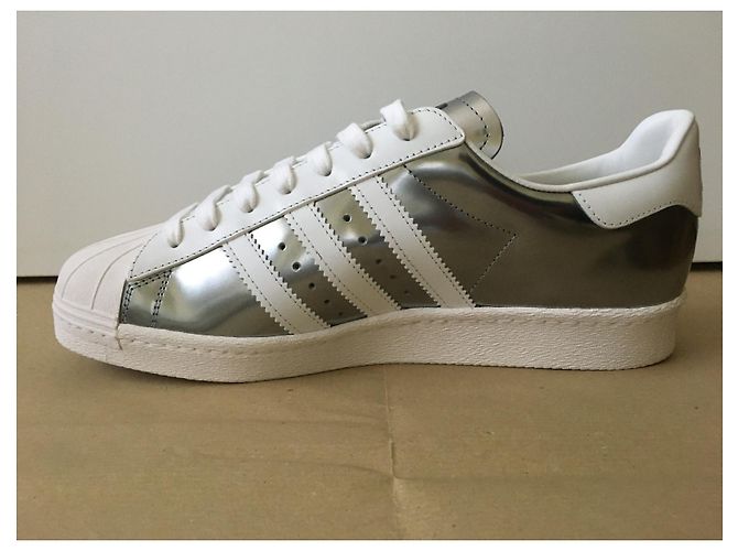 Baskets Prada Superstar - Projet Spécial Prada x Adidas - Édition Limitée Argenté - vue 11