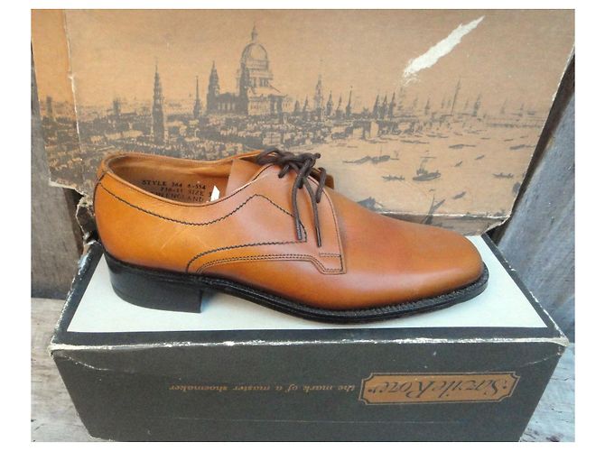 Autre Marque Scarpe Derby Savile Row in pelle marrone chiaro - vista 3