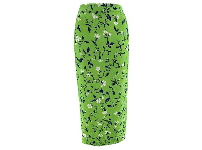 Autre Marque Faldas Kitri T.UK 6 Viscosa Verde - vista 2