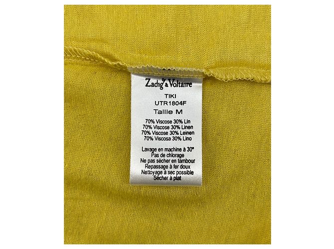 Zadig & Voltaire top T.International M Viscosa Giallo - vista 5