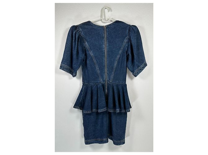 Autre Marque Abito Mindy Denim Peplum mini blu Rotate Birger Christensen - vista 5