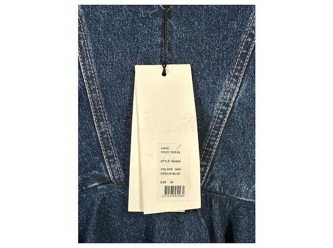 Autre Marque Abito Mindy Denim Peplum mini blu Rotate Birger Christensen - vista 7