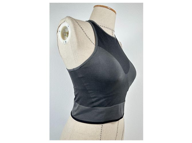 Autre Marque Lululemon Seamless Mesh Shelf-Bra Training Tanktop Grau - Ansicht 2