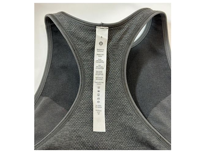 Autre Marque Lululemon Seamless Mesh Shelf-Bra Training Tanktop Grau - Ansicht 6