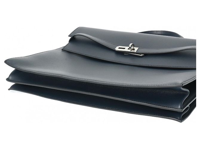 Hermès Kelly Dépeches Marineblau - Ansicht 3