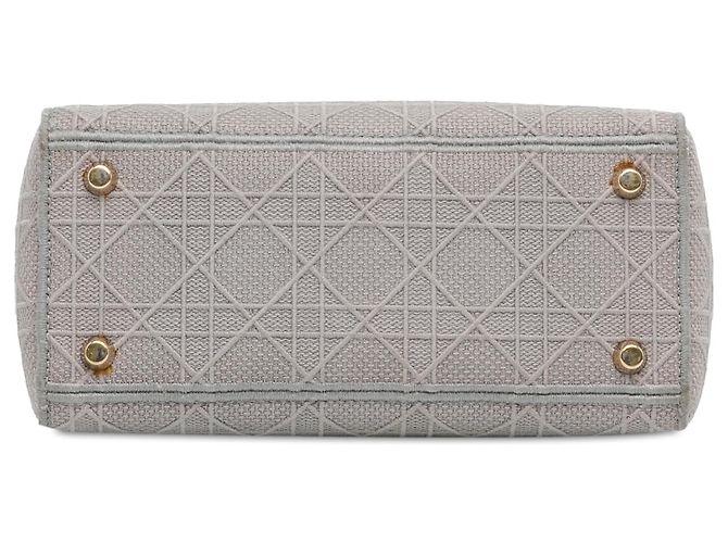 Dior Gray Medium Embroidered Canvas Cannage Lady D Lite - Ansicht 4