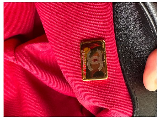 Chanel 19 Borsa a mano Chanel N°19 in pelle di agnello nera Nero - vista 11