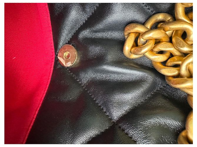 Chanel 19 Borsa a mano Chanel N°19 in pelle di agnello nera Nero - vista 21