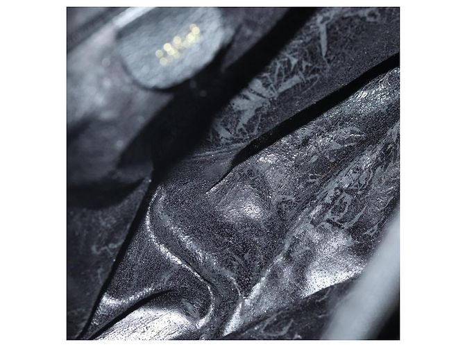 Bamboo GUCCI Borsa tote in bambù Pelle scamosciata Nera 002 1186 0259 auth 75677 Nero - vista 10