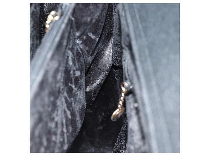 Bamboo GUCCI Borsa tote in bambù Pelle scamosciata Nera 002 1186 0259 auth 75677 Nero - vista 19
