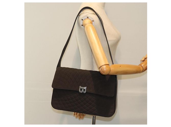 BALLY Borsa a Spalla Nylon Marrone Auth 74608 - vista 21