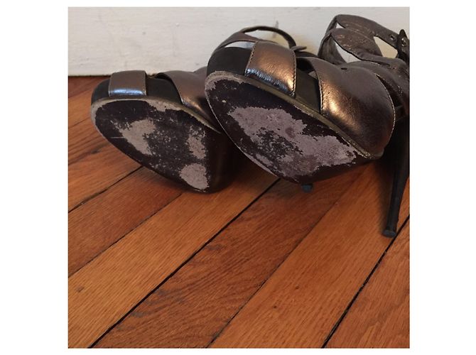 ROBERTO CAVALLI Sandali T.EU 38 Pelle Grigio - vista 5