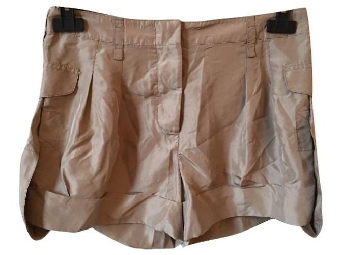 MARC JACOBS Shorts T.International XS Soie Beige - vue 5