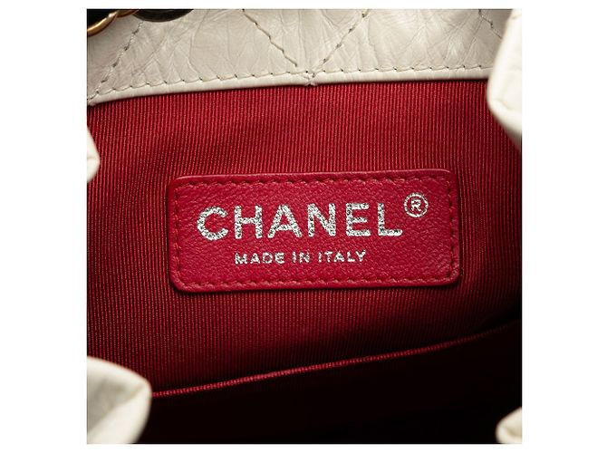 White Chanel Small Aged calf leather Gabrielle Backpack - view 6