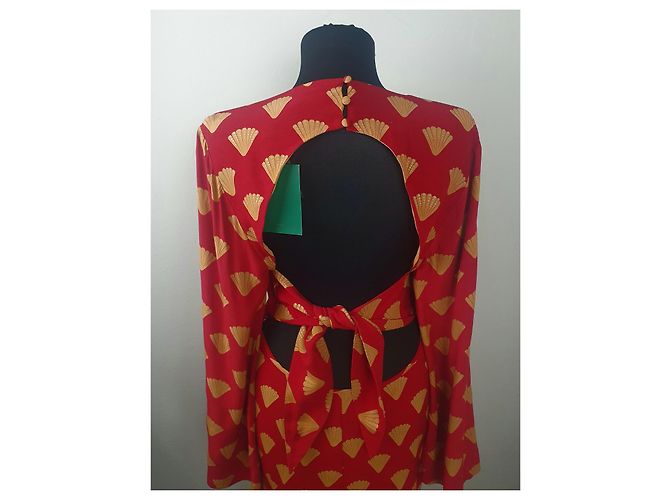 Autre Marque RIXO Etui-Kleid gemustert Viskose M Mehrfarben - Ansicht 5