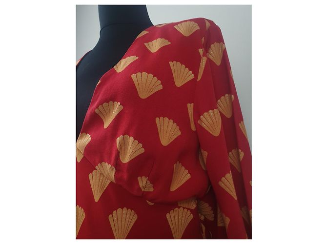 Autre Marque RIXO Etui-Kleid gemustert Viskose M Mehrfarben - Ansicht 6