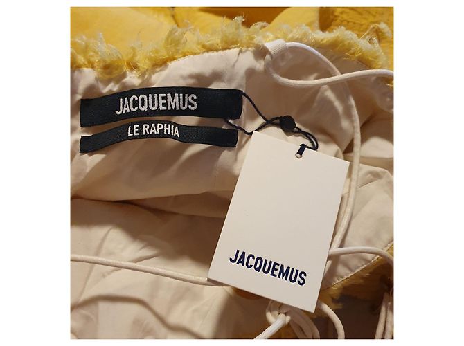 Jacquemus La Robe Artichaut Gerafftes Maxikleid Gelb - Ansicht 7