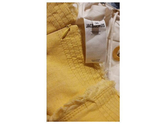 Jacquemus La Robe Artichaut Gerafftes Maxikleid Gelb - Ansicht 9
