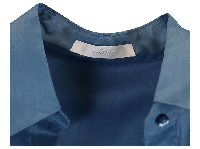 Hugo Boss Blusa sin mangas Boss de algodón azul Azul claro - vista 3
