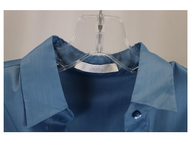 Hugo Boss Blusa sin mangas Boss de algodón azul Azul claro - vista 5