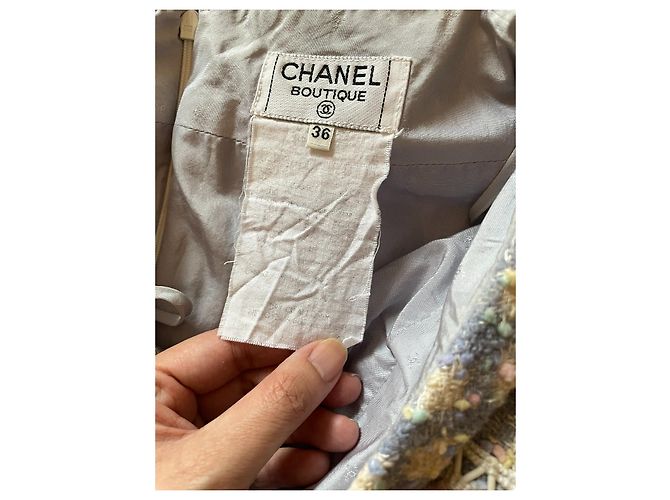 Cambon Chanel 1994 Laufsteg Lila gemischte Farbe Tweed-Set - Ansicht 4
