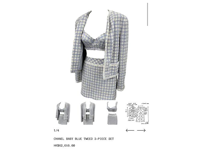Cambon Chanel 1994 Laufsteg Lila gemischte Farbe Tweed-Set - Ansicht 5