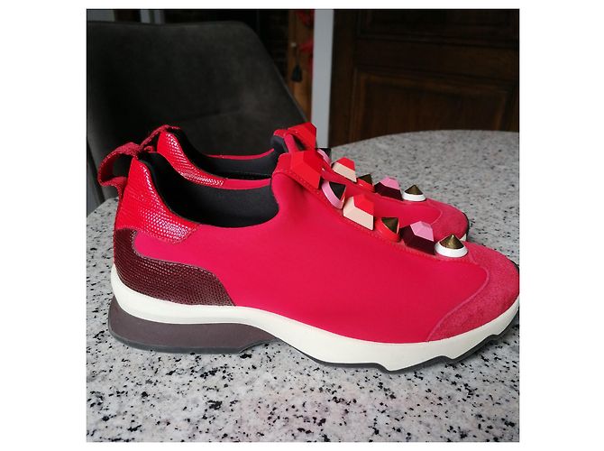 Fendi Sneaker aus rotem Wildleder - Ansicht 5