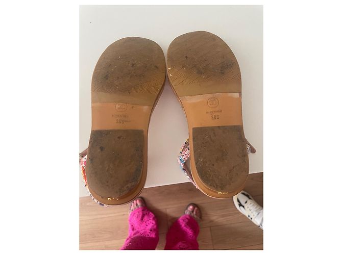 Sandali Chantal Thomass in tweed rosa - vista 6