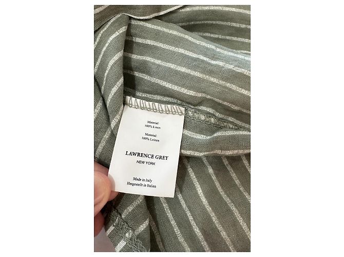 Lawrence Grey Camisa de lino gris con rayas - vista 5