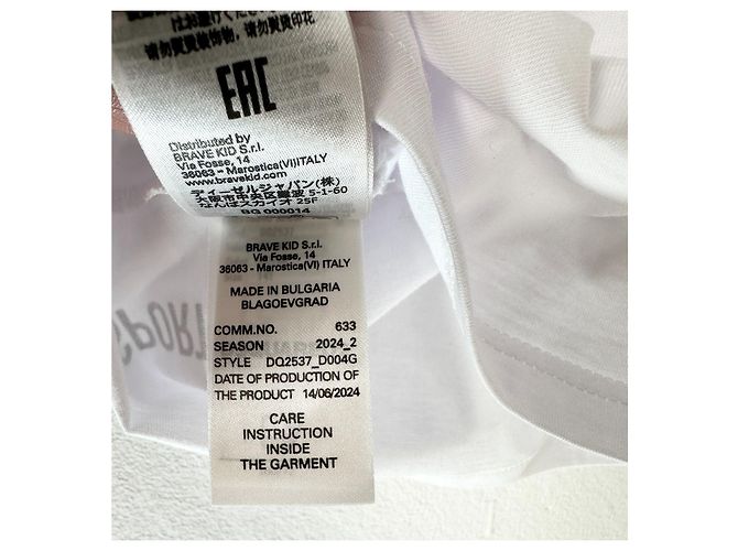 T-shirt Dsquared2 en jersey de coton imprimé blanc bleu Multicolore - vue 9