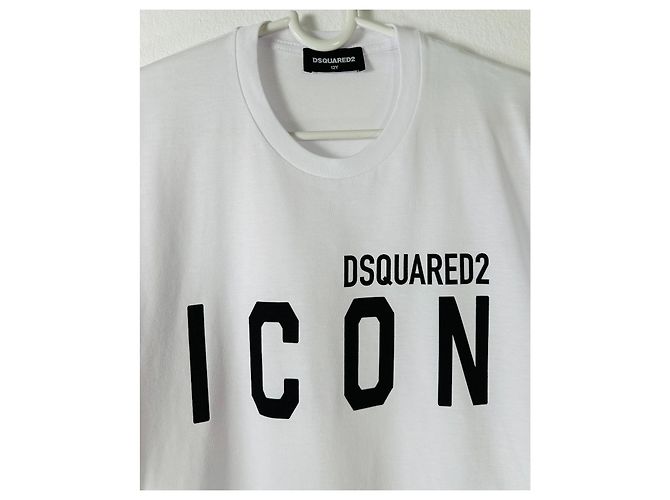 T-shirt Icon en coton blanc Dsquared2 Garçon 12 ans Noir - vue 2