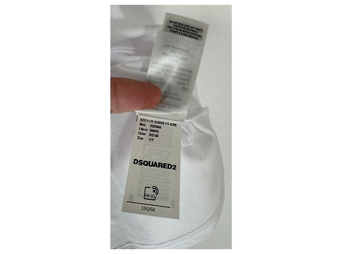 T-shirt Icon en coton blanc Dsquared2 Garçon 12 ans Noir - vue 6