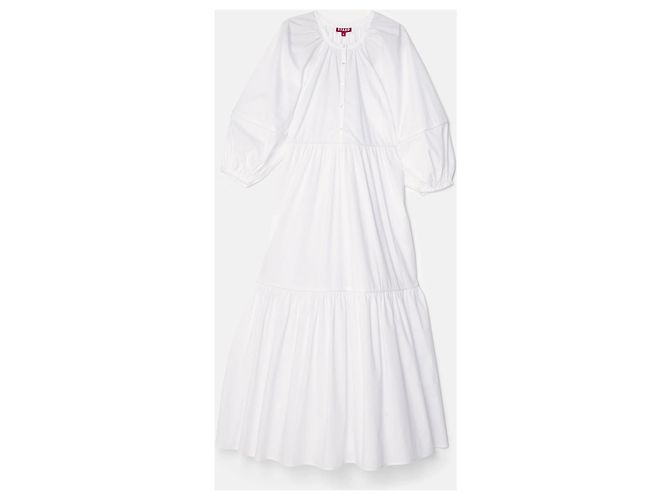Vestido Demi Staud Blanco de Algodón - vista 2
