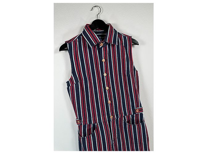 Mono 7 For All Mankind a Rayas Rojo Azul y Blanco Roja Multicolor - vista 2