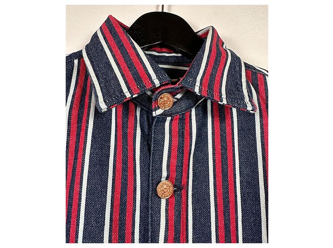 Mono 7 For All Mankind a Rayas Rojo Azul y Blanco Roja Multicolor - vista 3