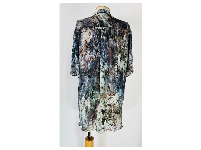 Autre Marque Top de seda negro Multicolor - vista 5