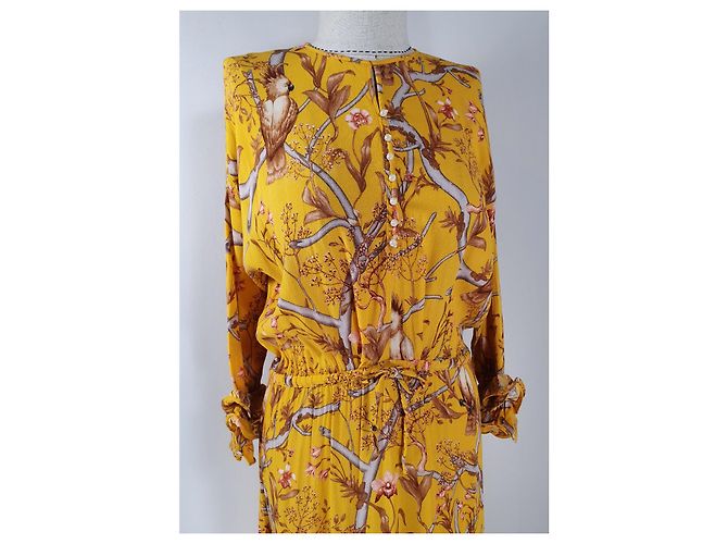 Autre Marque Johanna Ortiz x H&M Kleid Gelb Viskose - Ansicht 2