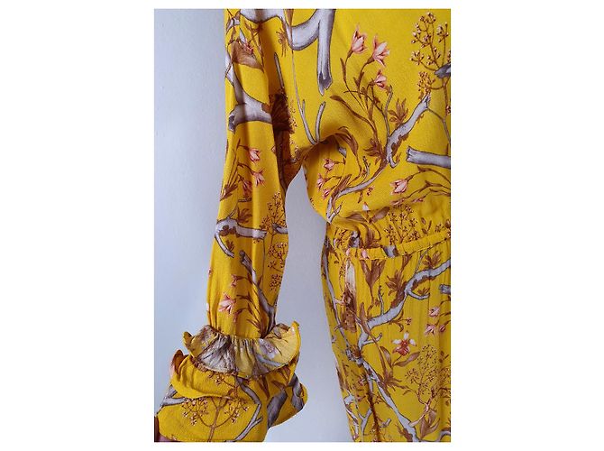 Autre Marque Johanna Ortiz x H&M Kleid Gelb Viskose - Ansicht 3