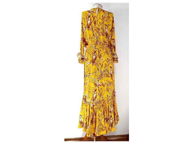 Autre Marque Johanna Ortiz x H&M Kleid Gelb Viskose - Ansicht 5