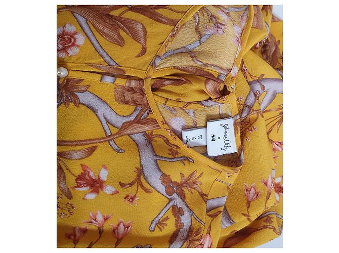 Autre Marque Johanna Ortiz x H&M Kleid Gelb Viskose - Ansicht 6