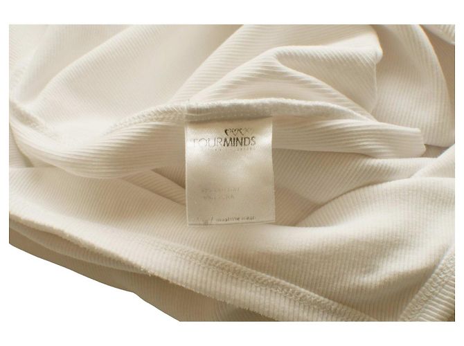Autre Marque Macacão cropped Four Minds de algodão branco com alças finas - vista 6