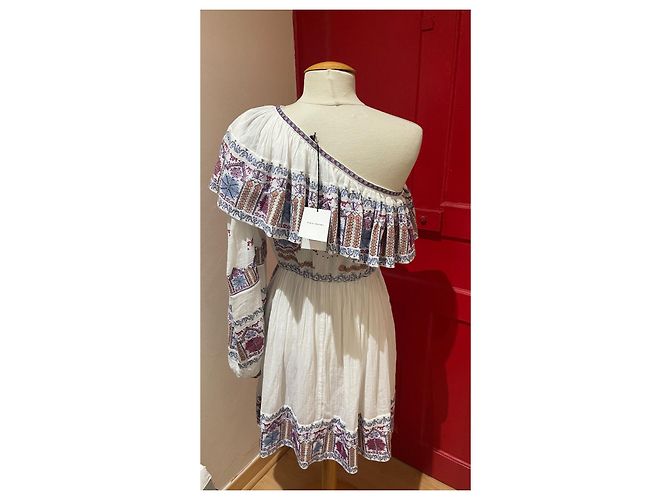 Vestido Colbie Isabel Marant de voile de algodón bordado Multicolor - vista 3