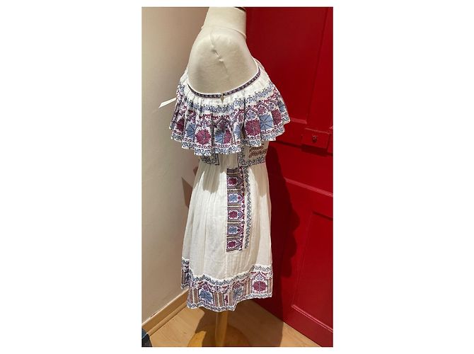 Vestido Colbie Isabel Marant de voile de algodón bordado Multicolor - vista 5