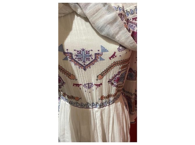 Vestido Colbie Isabel Marant de voile de algodón bordado Multicolor - vista 8
