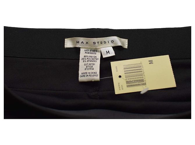 Max Mara Max Studio Schwarzer Stretch Minirock mit Rückenschlitz Größe M - Ansicht 3