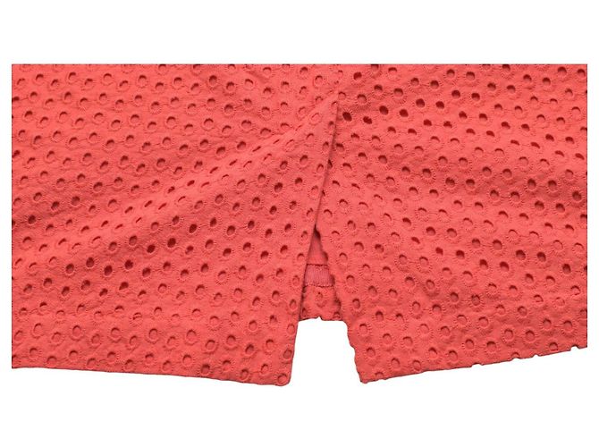 Max Mara Max Studio Gonna mini in cotone rosso ricamata - vista 5